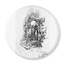 Old Doorway, Lamb Court Fridge Magnets