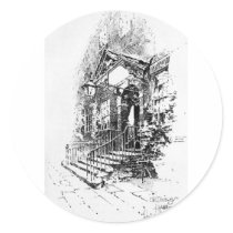 Old Doorway, Lamb Court Stickers