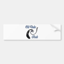 Old Dudes Rock Electric Guitar Bumper Stickers