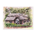 OLD ENGLAND THATCHED COTTAGES UK postcards