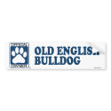 Old English Bulldog Blue bumper stickers