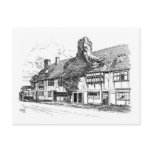 Old English Country Cottage Art on Cards postcards