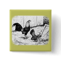 Old English Game Bantams:  Calendar Drawing Pins