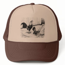 Old English Game Bantams:  Calendar Drawing Trucker Hats