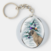 Old English Mastiff Christmas Gifts Keychains