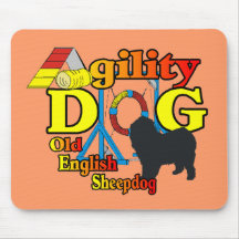 Old English Sheepdog Agility Shirts Gifts Mouse Pads