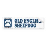 Old English Sheepdog Blue bumper stickers