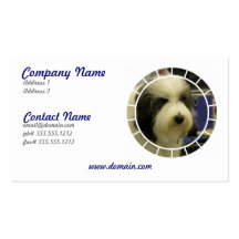Old English Sheepdog Business Card