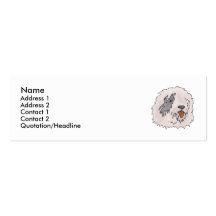 Old English Sheepdog Business Card Template