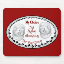 Old English Sheepdog Gifts Mouse Mats