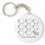 Old English Sheepdog Herding Sheep Key Chain