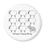 Old English Sheepdog Herding Sheep Magnet