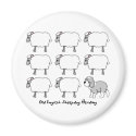 Old English Sheepdog Herding Sheep magnets