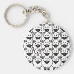 Old English Sheepdog in the Sheep Keychain