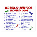 OLD ENGLISH SHEEPDOG Property Laws 2 Postcards