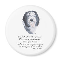 Old English Sheepdog Rainbow Bridge Fridge Magnets