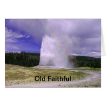 Old Faithful in Yellowstone National Park Cards
