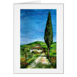 Old farm house in Tuscany cards