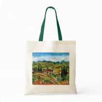 OLD FARMHOUSE IN CHIANTI -TUSCANY TOTE BAGS