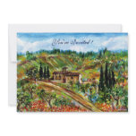 OLD FARMHOUSE  IN TUSCANY,yellow green white Personalized Announcements