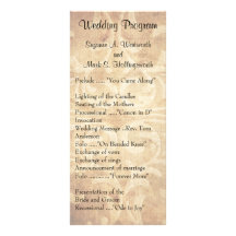 Old Fashion Wedding Programs Rack Card Design
