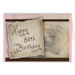 Old Fashioned 80th Birthday Greeting Greeting Card