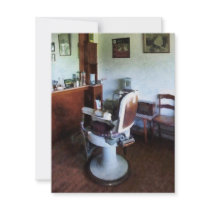 Old-Fashioned Barber Chair Announcement