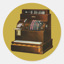 Old Fashioned Cash Register Stickers