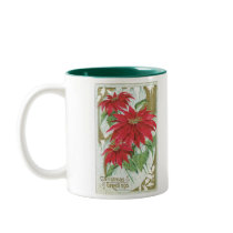 Old Fashioned Christmas Poinsettia Mug
