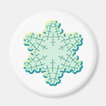 Old Fashioned Christmas Snowflake Ice Crystal Refrigerator Magnet