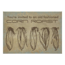 Old Fashioned Corn Roast Invitation