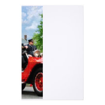 Old Fashioned Fire Truck Stationery Design