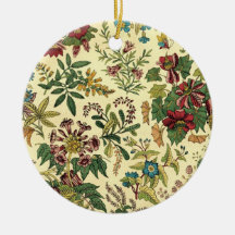 Old Fashioned Floral Abundance Christmas Ornament