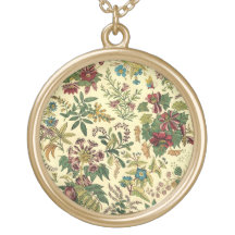 Old Fashioned Floral Abundance Personalised Necklace
