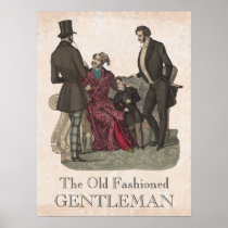 Old Fashioned Gentlemen Biedermeier Period Print