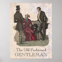Old Fashioned Gentlemen Biedermeier Period Print