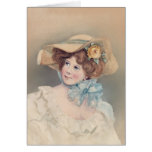 OLD FASHIONED GIRL by SHARON SHARPE Greeting Card