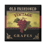 Old Fashioned Grapes Vintage Magnet