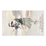 Old Fashioned Ice Skater Vintage Christmas Rectangle Stickers