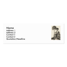 OLD FASHIONED PIN UP GAL CALLING CARD BUSINESS CARD TEMPLATE