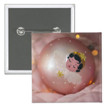 Old-fashioned pink christmas bauble