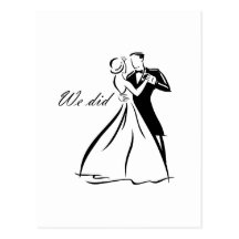 Old Fashioned Wedding Couple dancing Post Cards