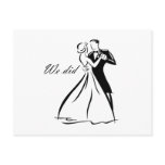 Old Fashioned Wedding Couple dancing postcards