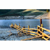 Old fence in Eidon Weir, Bonnie Doon, Victoria, Au Photo Sculptures