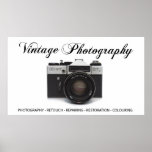Old film camera poster