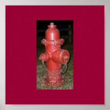 Old Fire Hydrant Poster