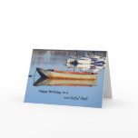 Old Fishing Boat Dad Birthday Card