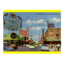 Old Fremont St., Las Vegas Vintage Post Card