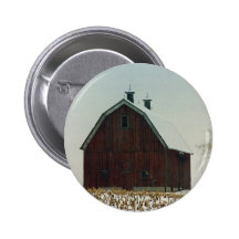 Old Gambrel Roof Barn on a Snowy Day Pins