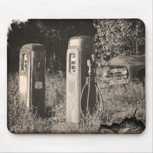 Old Gas Pumps Mousepads
